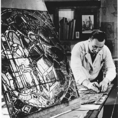 Heinz Hajna in seiner Werkstatt